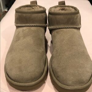 UGG green ultra mini classic boots